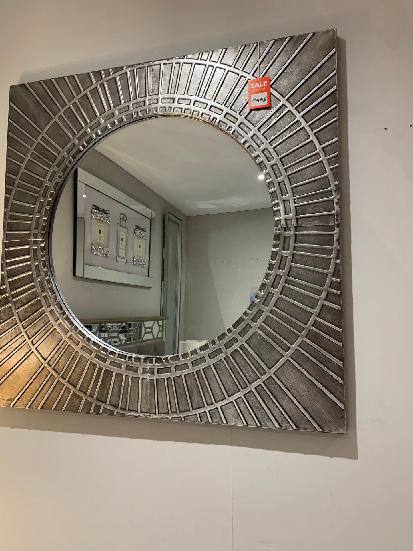 Antiqued Silver starburst antiqued mirror metal last one