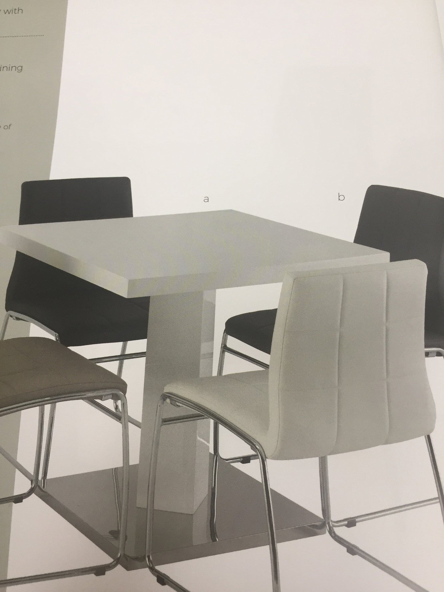 Como hi gloss small bistro dining table on pedestal ex display in warehouse pay instore only