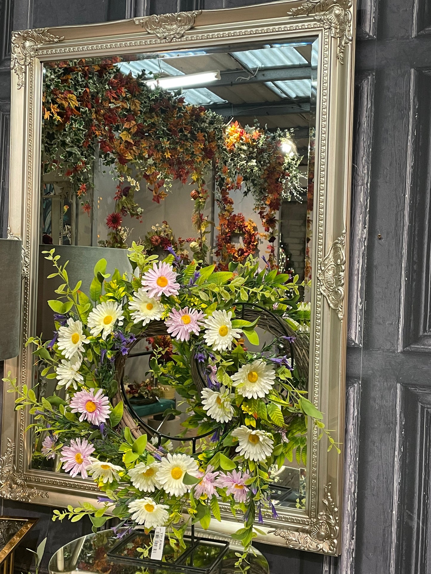 Chateau October framed mirror in 103 x 73 cm champagne silver disposal sale