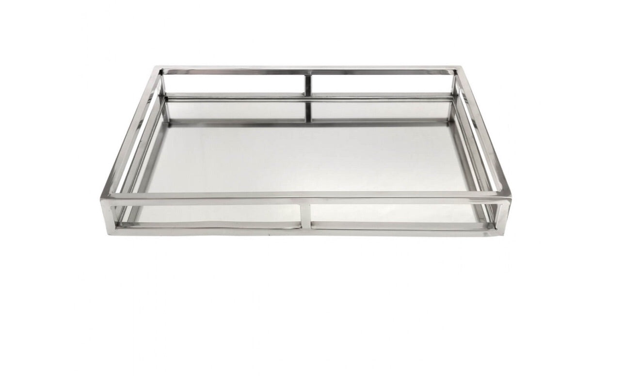 Rectangle mirrored tray medium