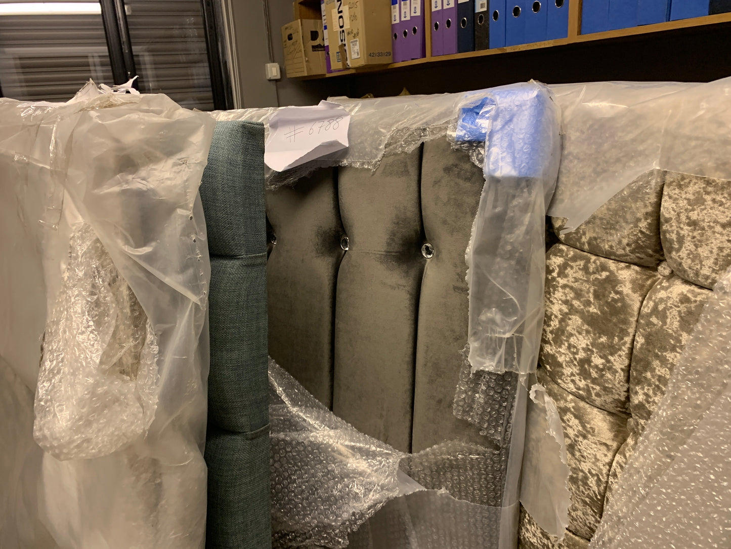 Venture headboard clearance selection Single grey sold as seen view in depot