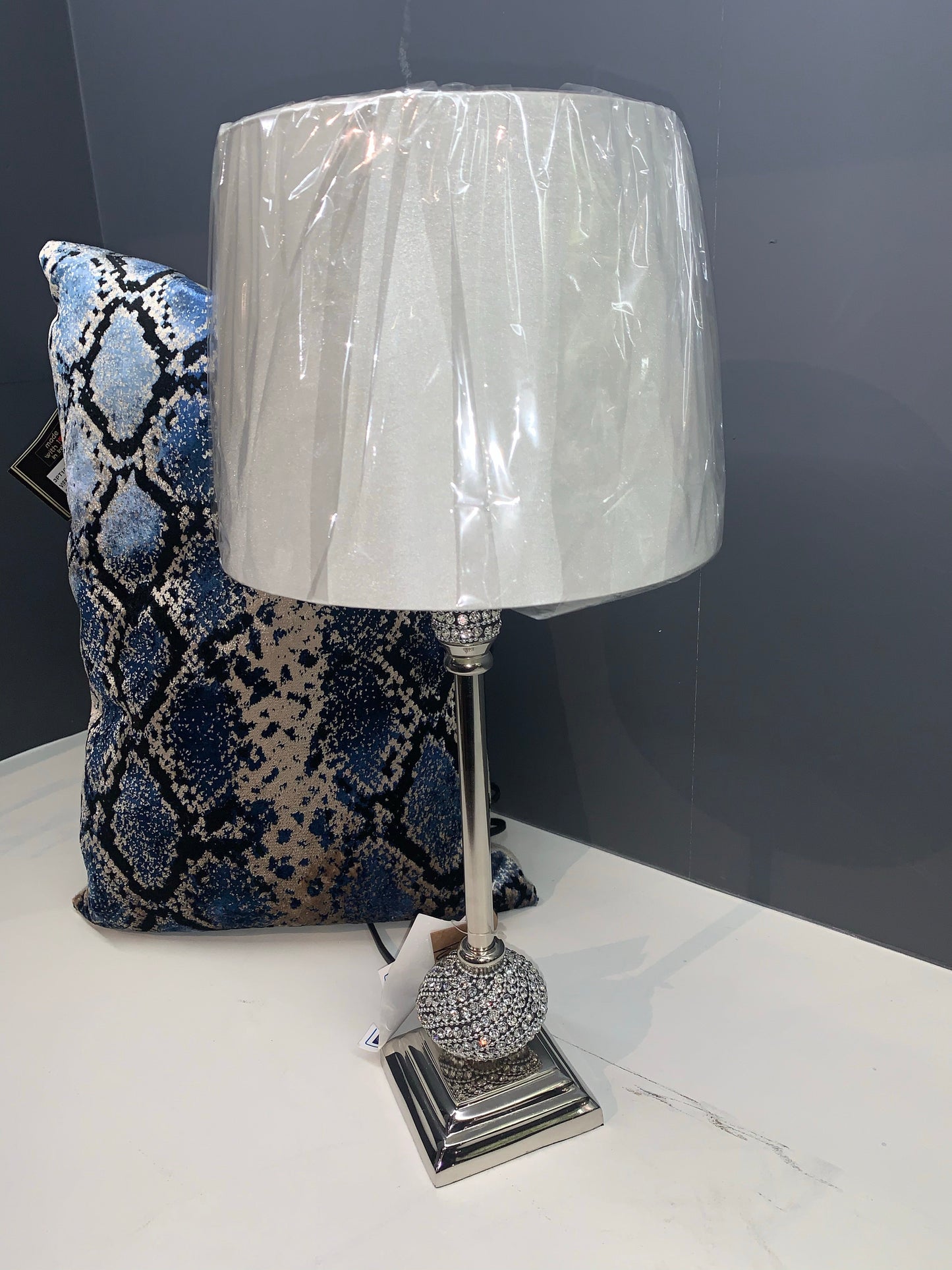 Diamanté ball Table Lamp with Shade