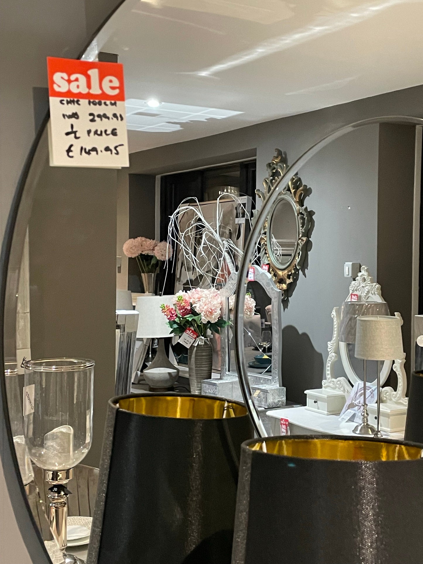 Stunning large Dante 100cm frameless mirror with centre profile. Instore purchase only as out of box sold as seen