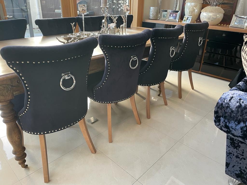 Rocha dining chair hotel quality Linen with knocker back CLEARANCE at outlet store Kimmage