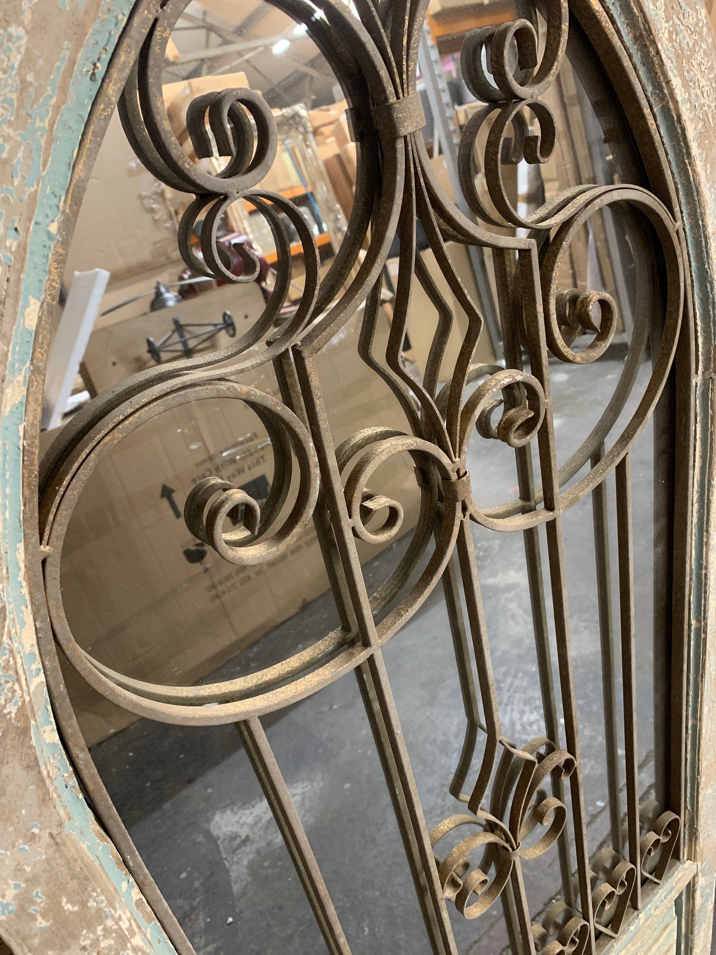 Antiqued arch Door rustic mirror Warehouse clearance collection only check availability