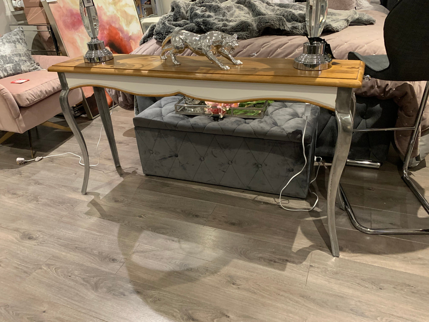 Restorations Vintage console table 140 cm LAST ONE sold as seen !