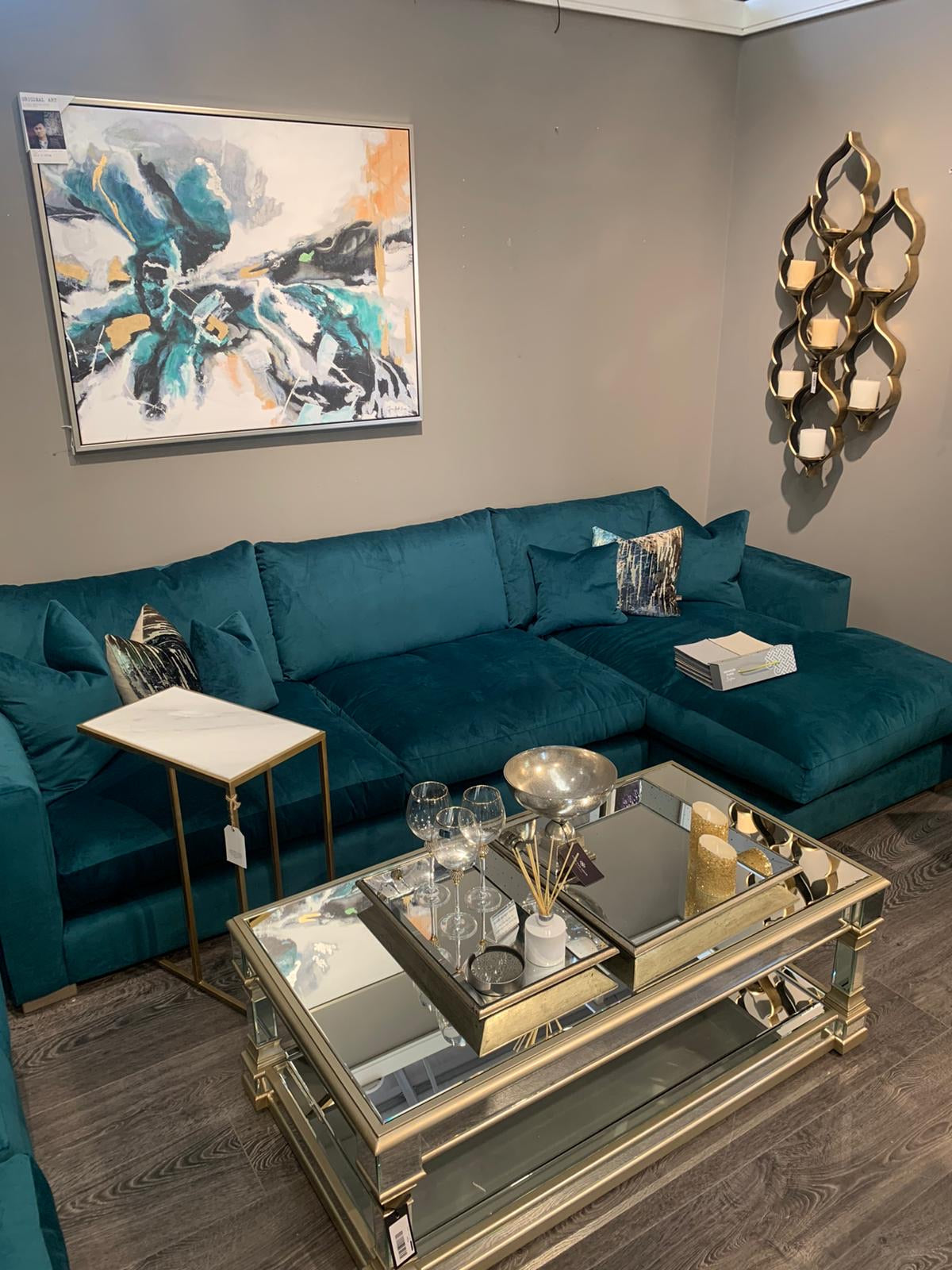Ayra Abstract Wall Art teal reduced instore