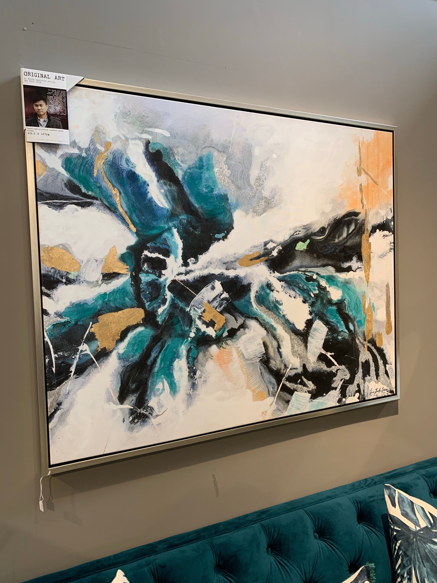 Ayra Abstract Wall Art teal reduced instore