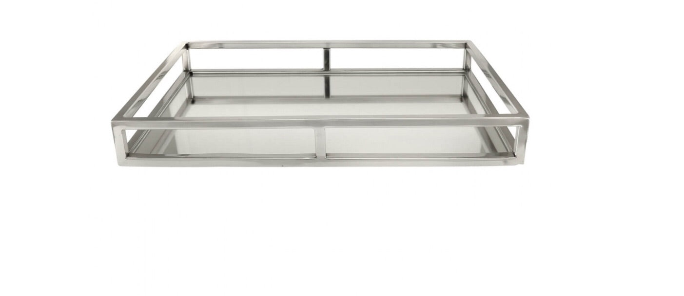 Rectangle mirrored tray medium
