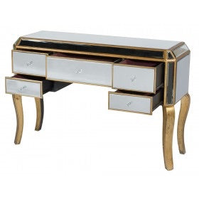 Antique style Venetian mirrored Dressing Table Gold trim