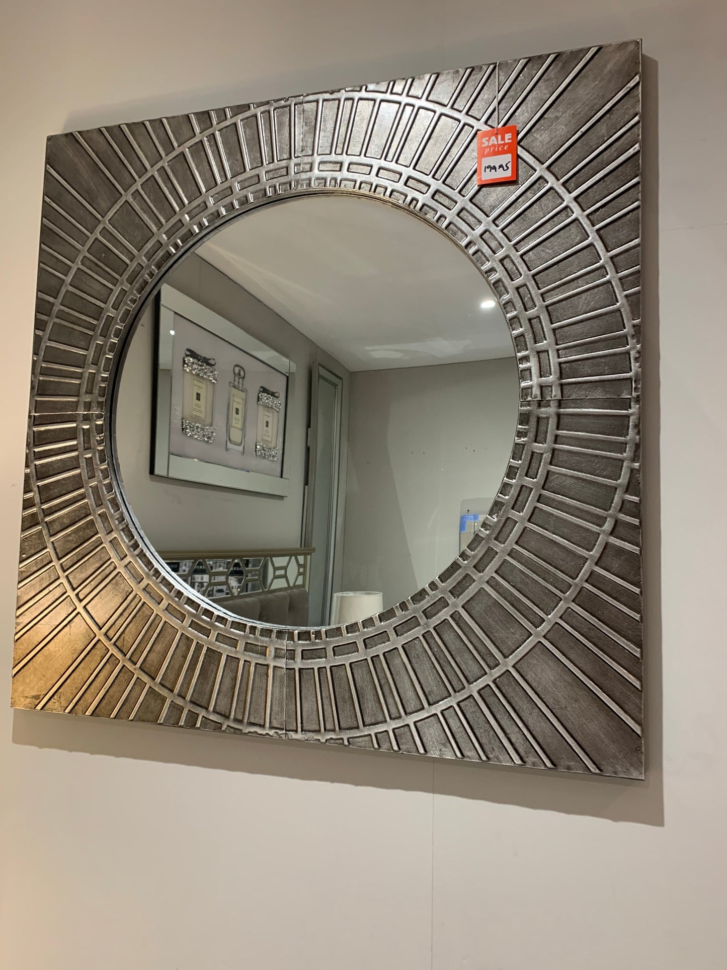 Antiqued Silver starburst antiqued mirror metal last one
