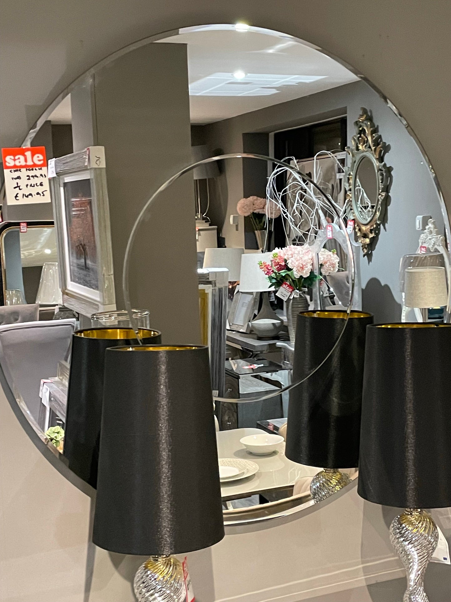 Stunning large Dante 100cm frameless mirror with centre profile. Instore purchase only as out of box sold as seen