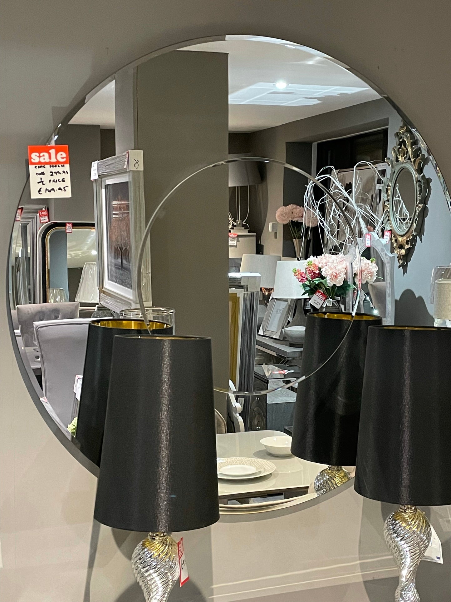 Stunning large Dante 100cm frameless mirror with centre profile. Instore purchase only as out of box sold as seen