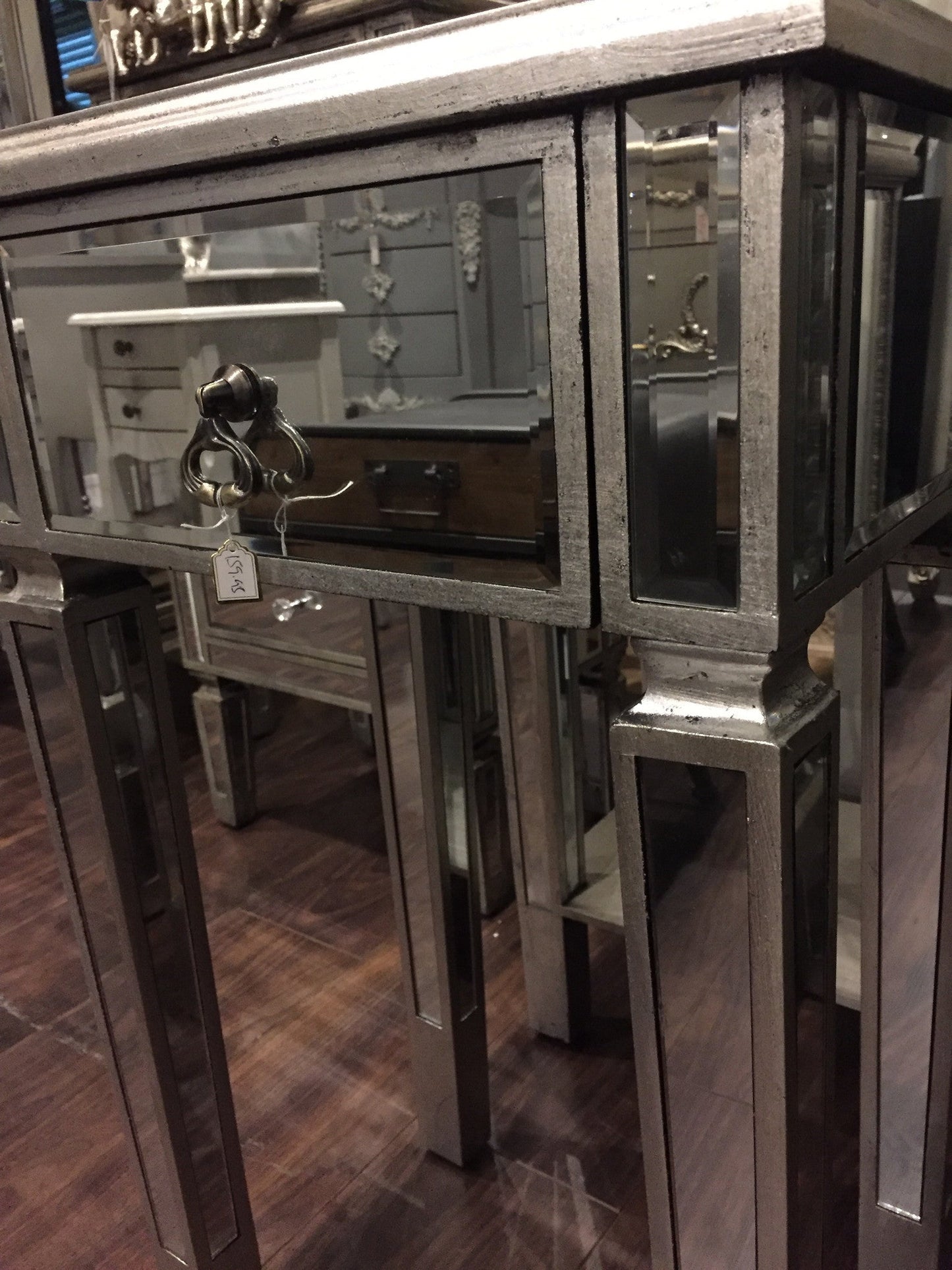 Bedside mirrored cabinet 1 drawer. REDUCED TO CLEAR half price last one for collection only
