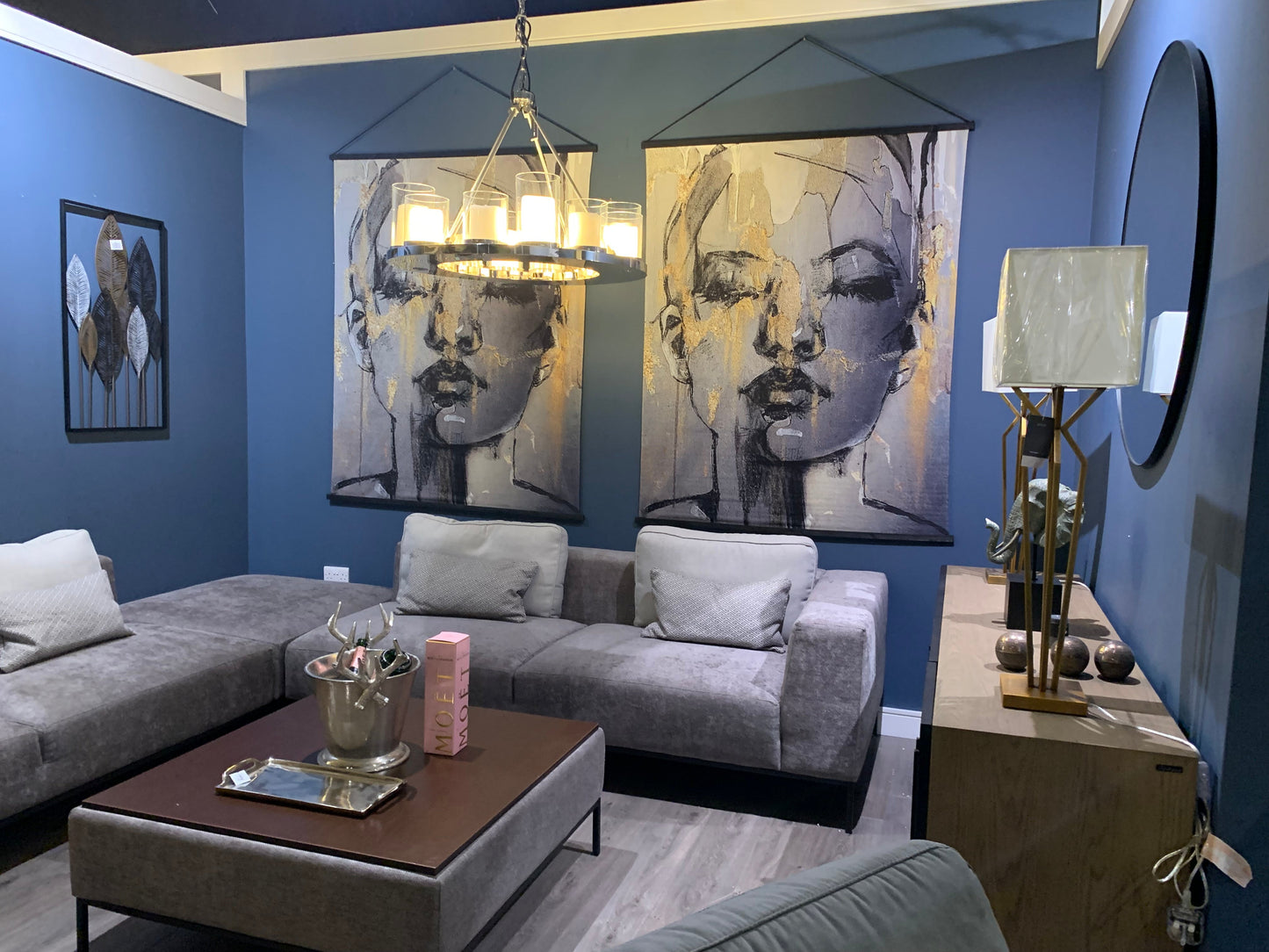 Bi Bi penthouse X-Large Corner Group in luxury textured fabric with half price ex display. Pay Instore 2 models priced separately