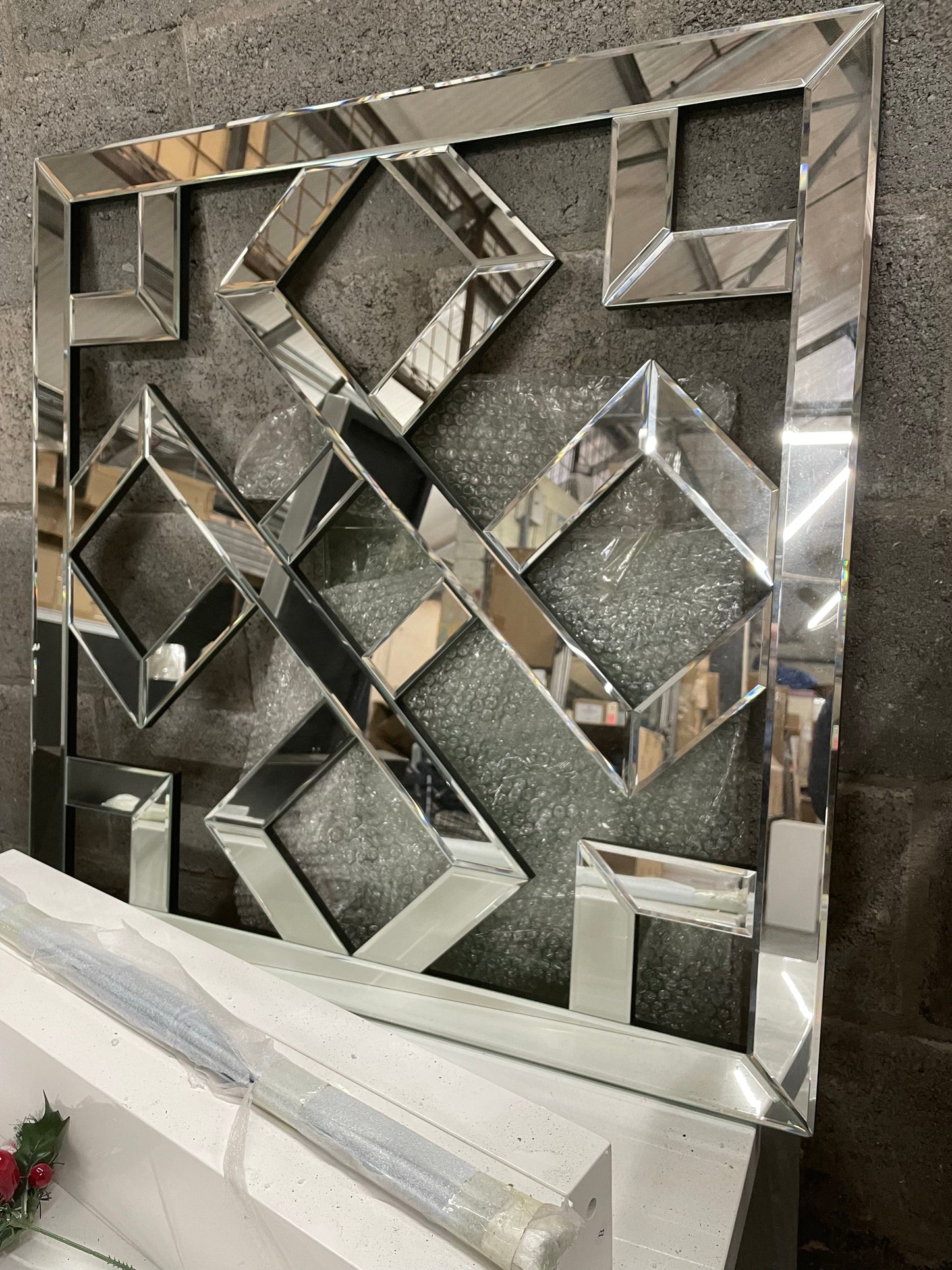 Manhattan large geo mirror reduced disposal sale instore purchase