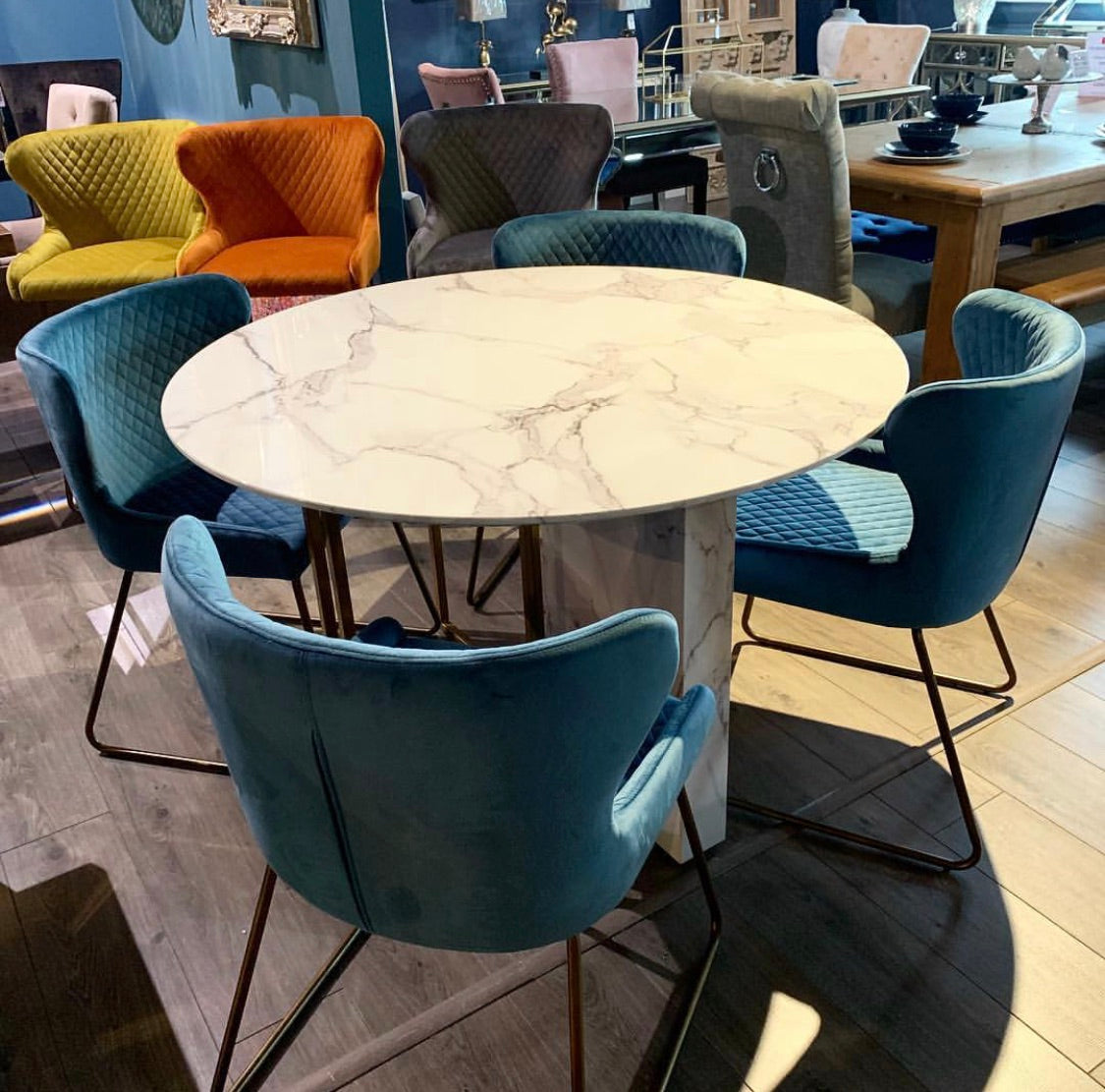 Signature velvet Bar Stools with metal leg for collection only