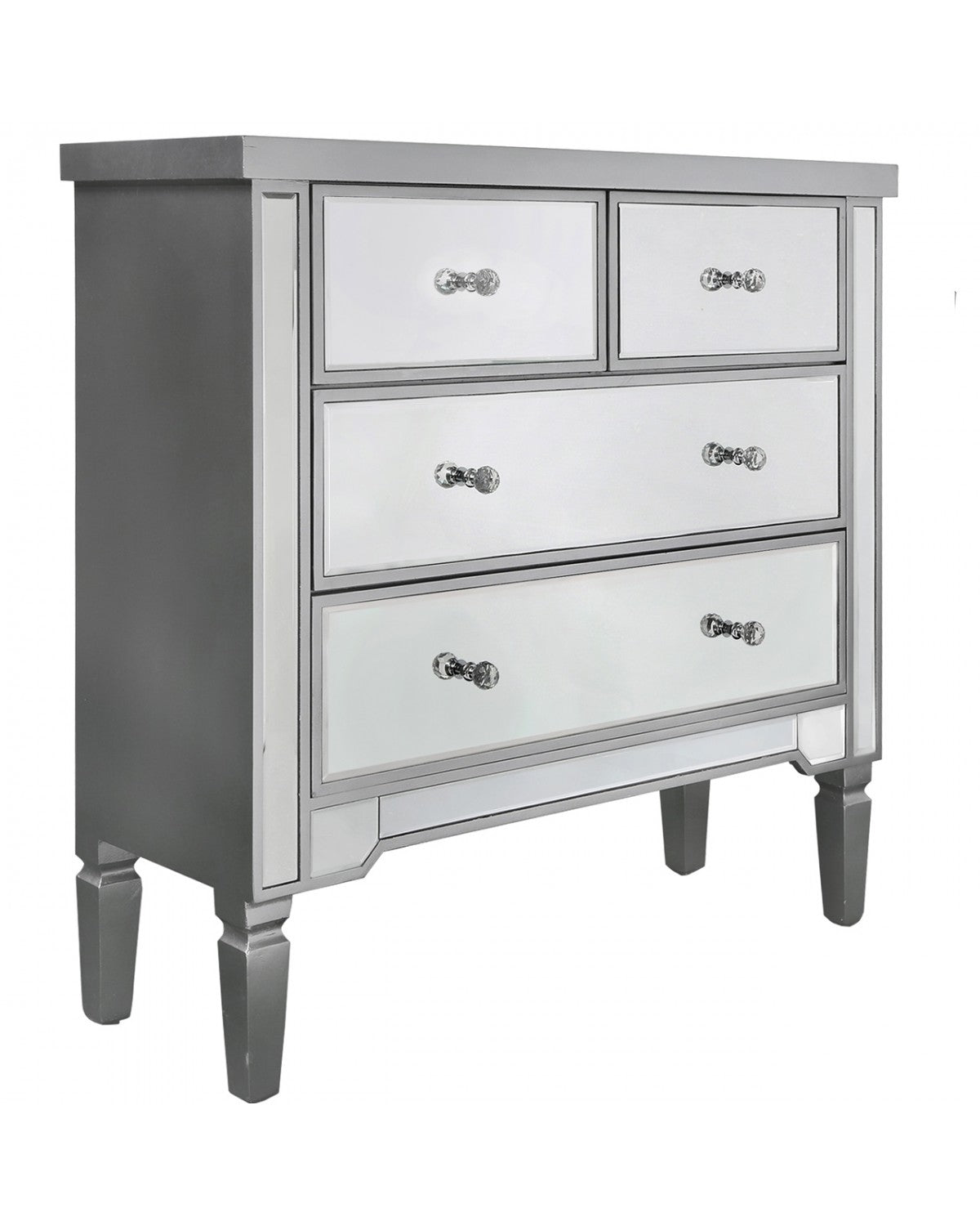 Vision 4 drawer chest of drawers with silver trim VALUE RANGE to order