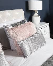 Value. filled Glittered Shaggy Cushion White