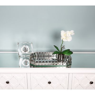 Arianna decorative mirrored tray silver clearance in outlet store