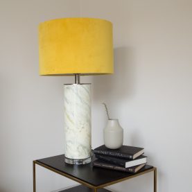 UNI Abstract table lamp with mustard shade