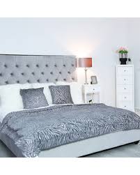 Value Faux Fur Grey And Silver Zebra Throw