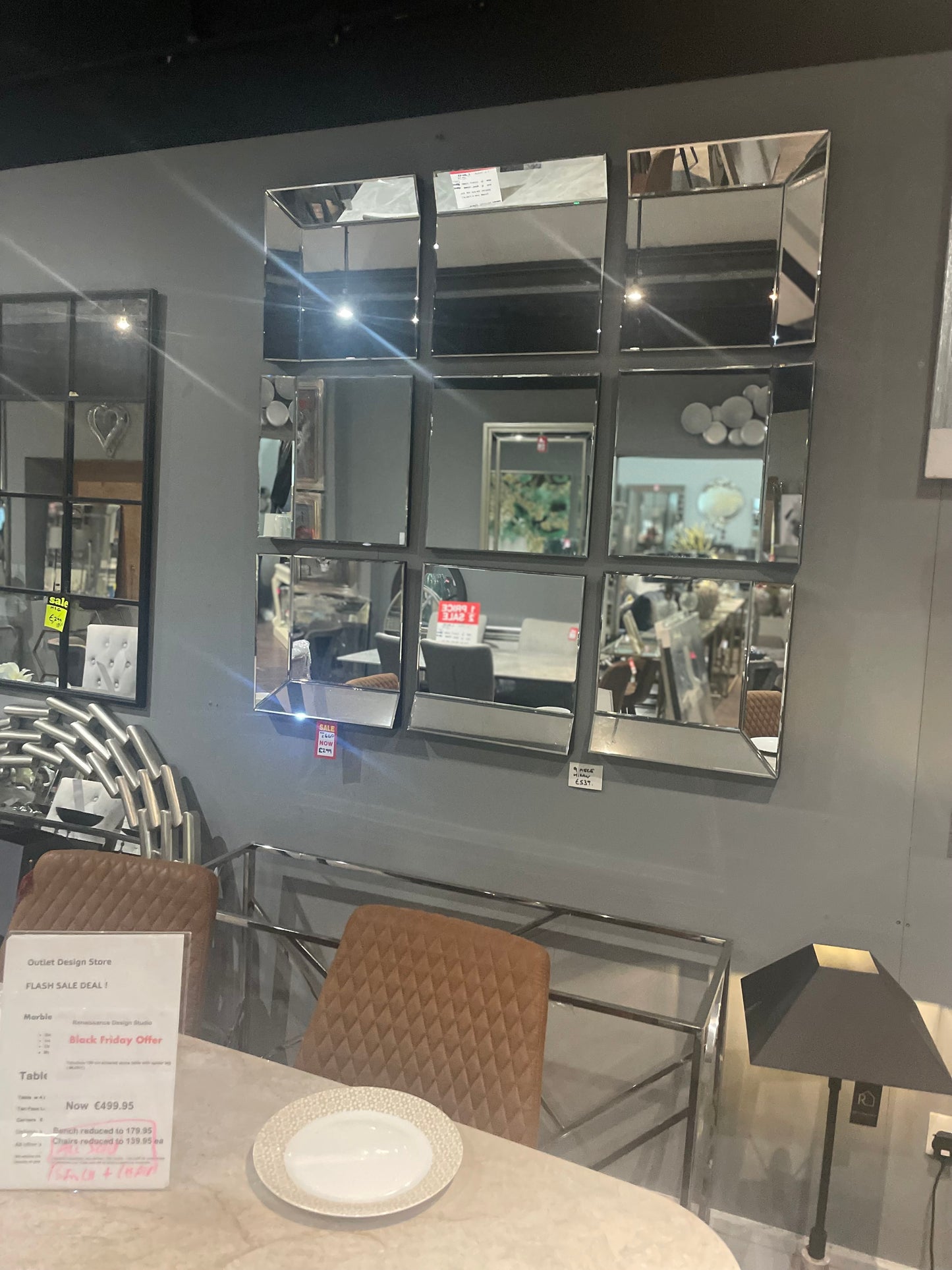Mirrors on Disposal Sale Offer in our outlet store . Purchase Instore only. Check out our images here