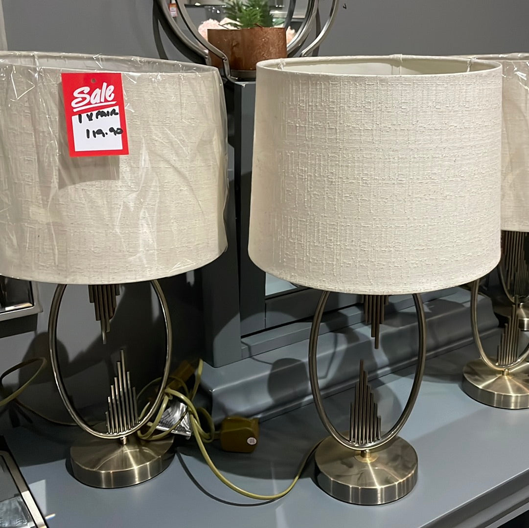 Pair of lamps incl shades on clearance offer .collect only