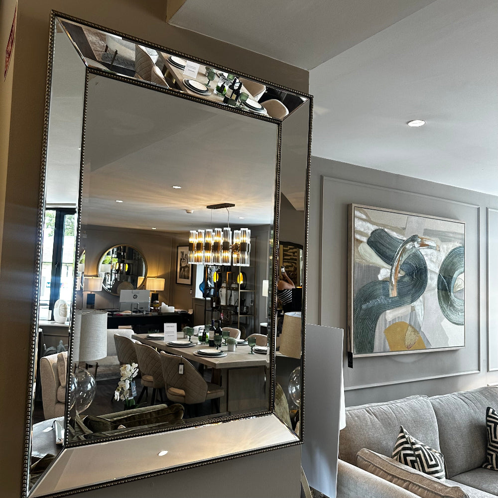 Radley 110 x 80 cm  beaded mirror  reduced to clear pay instore only