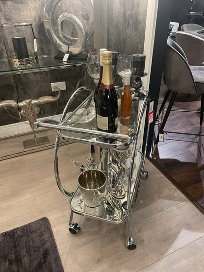 Drinks trolley circle chrome reduced . SOLD OUT