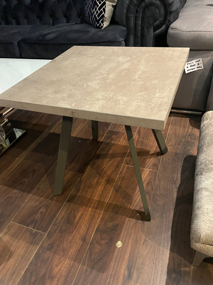 Amalfi  October side  table cement finish CLEARANCE offer . Pay Instore