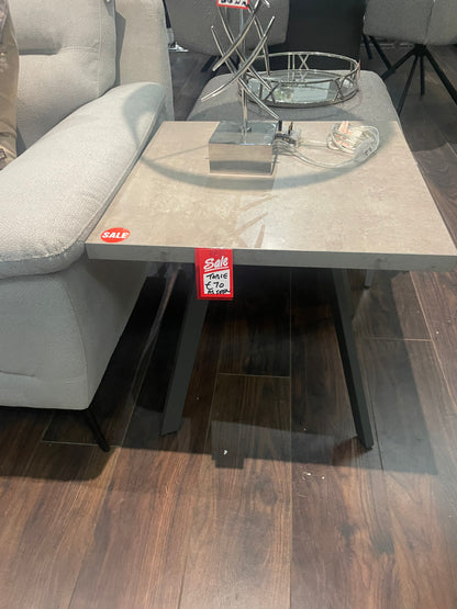 Amalfi  October side  table cement finish CLEARANCE offer . Pay Instore