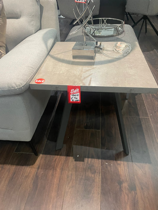 Amalfi  October side  table cement finish CLEARANCE offer . Pay Instore