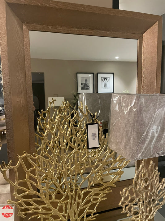 Gold Faux Lizard mirror …..BELOW COST SPECIAL  !! Click N Collect 1 only
