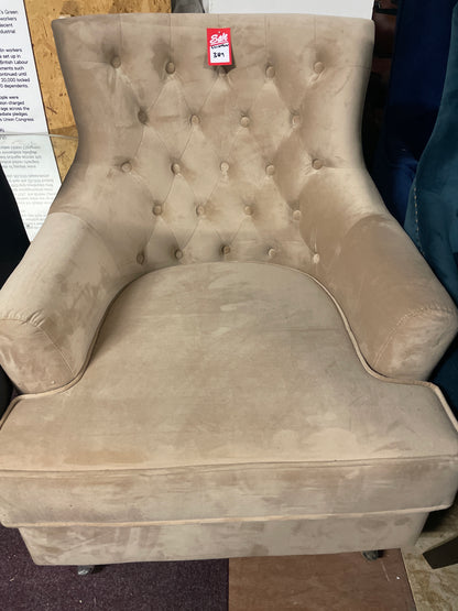 Clinton Hill luxury armchair in mink REDUCED to clear 1 only instore purchase