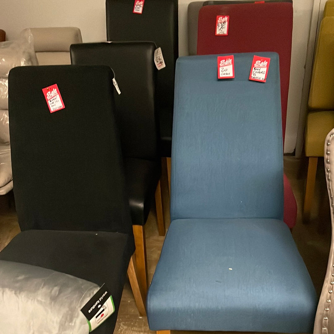 Upholstered oddments Dining Chair  Clearance from  €20  ea were 100 ea . Collection only. Pay Instore only