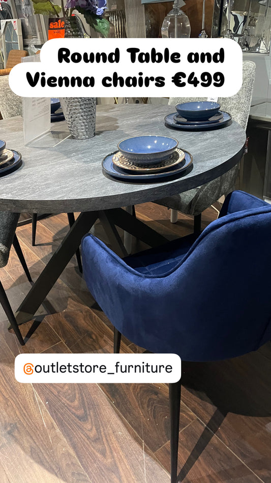 Portelli 120 cm table with 3 Vienna chairs Clearance Offer Pay Instore only