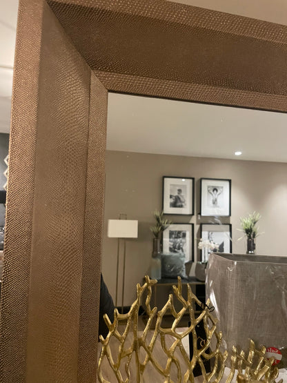 Gold Faux Lizard mirror …..BELOW COST SPECIAL  !! Click N Collect 1 only