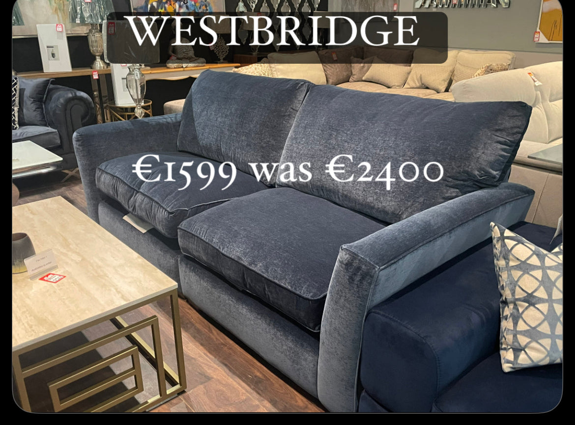 Maxwell large sofa in kyra indigo reduced. View Instore to purchase