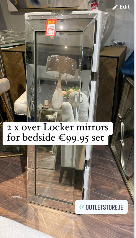 2 x over bedside mirrors for €99 click n collect