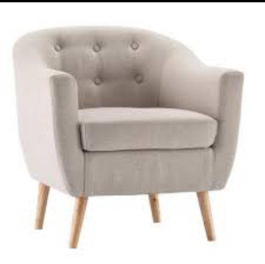 Farrelly tub chair in cream Last one ! clearance offer