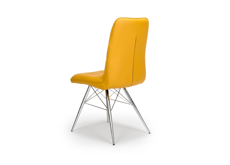 Tampa set of  4 contemporary ochre dining chairs  for collection purchase Instore only