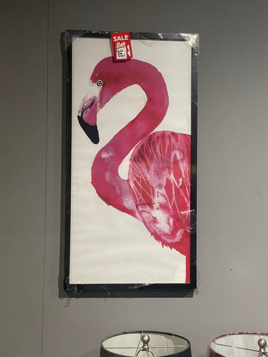 Pink Flamingo framed picture or cushions INSTORE ONLY