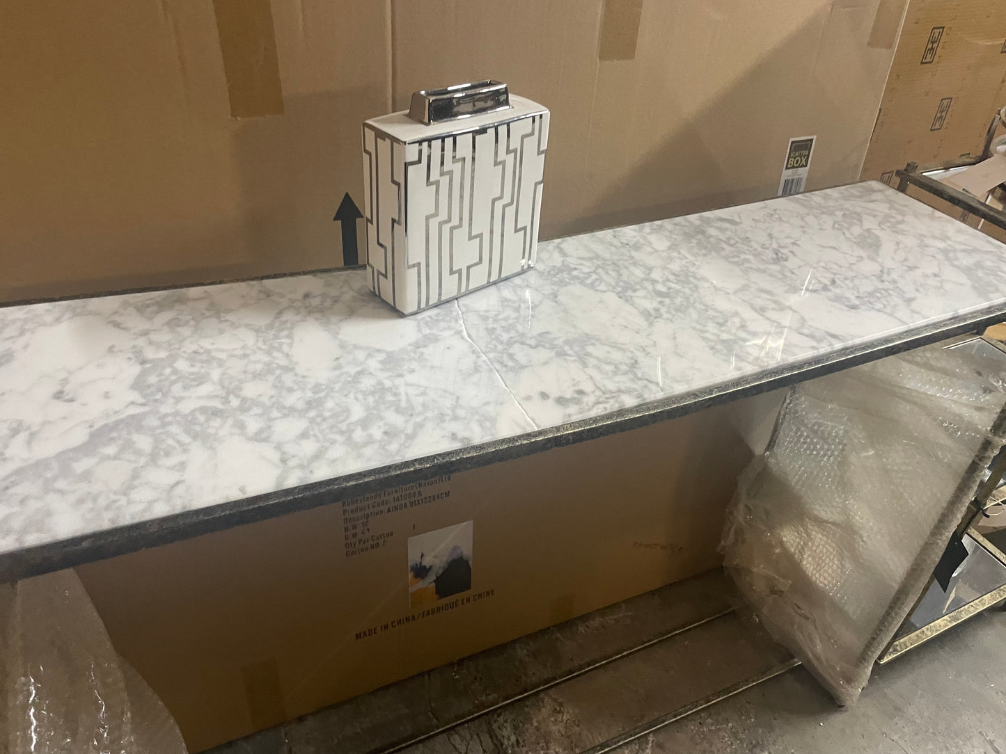 Mylas marble console table CLEARANCE  Some DAMAGE bargain for DIY. SALE click N Collect  pay Instore only