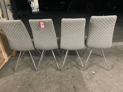 Monaco grey gloss dining table 120 cm clearance new in box pay instore