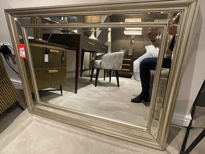 MqM mirror w antiqued glass in outer section reduced  ex showroom