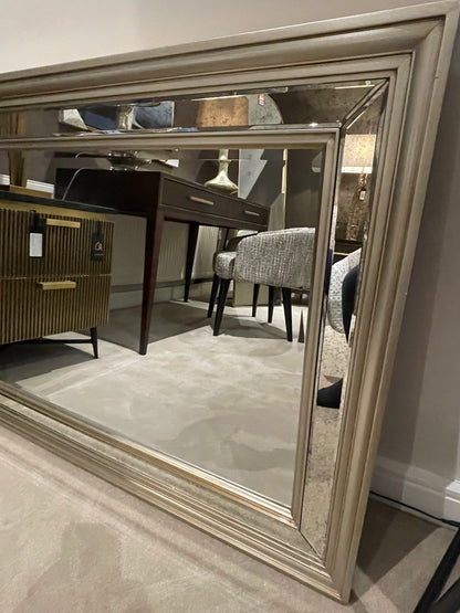 MqM mirror w antiqued glass in outer section reduced  ex showroom