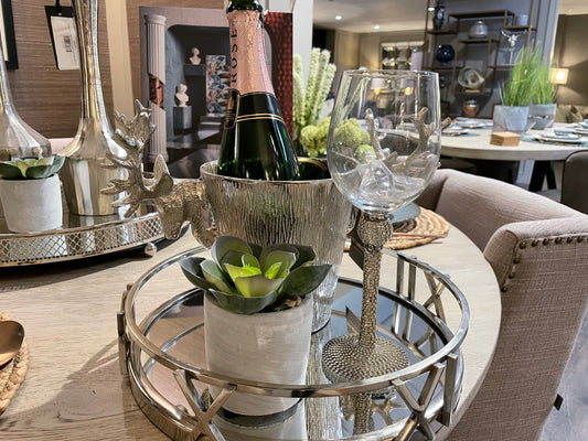 Top quality  large Roman Numeral Mirrored Tray Click N Collect save up to 40%