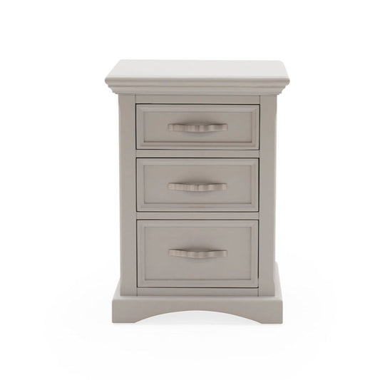 Troy 3 drawer bedside locker cabinet   grey