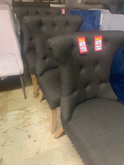 Rocha dining chair hotel quality Linen  with knocker back CLEARANCE at outlet store Kimmage